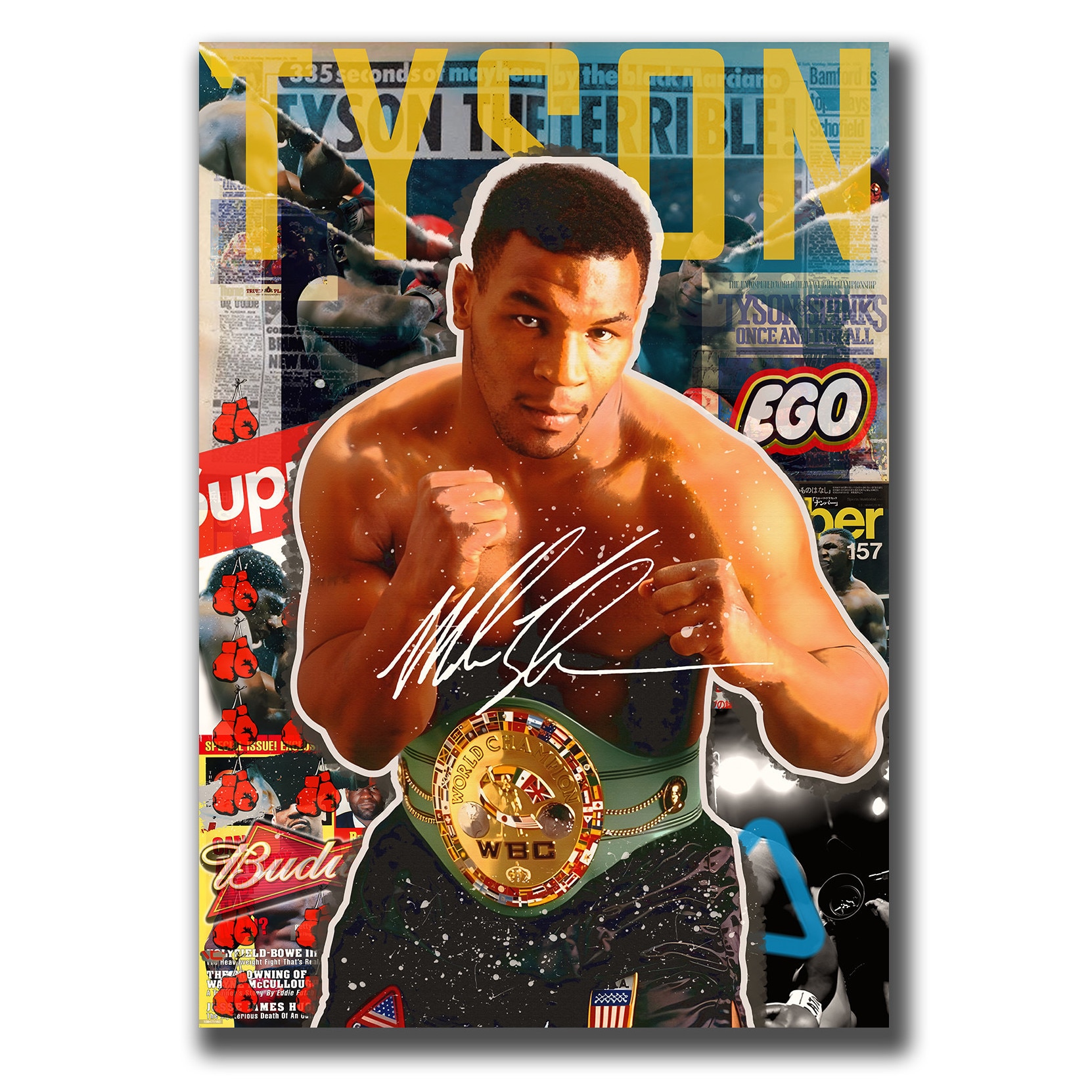 Tablou Canvas Premium, LuxCanva® B1008, Mike Tyson 70 X 100 CM