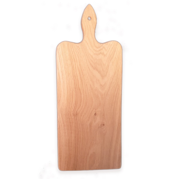 Tocator din lemn de stejar Romanesc in stil traditional taranesc, modelul Mesterului 20 x 50cm