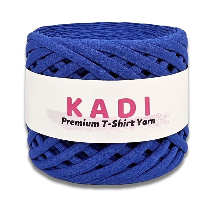 Szalag típusú horgolt cérna KaDi S 5-7mm - Kék