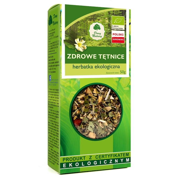 Чай от шипка, коприва и глог Healthy Arteries Bio 50 g Dary Natury