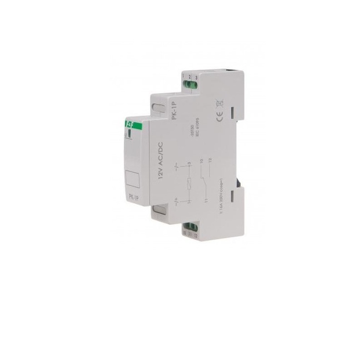 Releu electromagnetic 16A 1xNO/NC 12V AC/DC PK-1P-12V F&F
