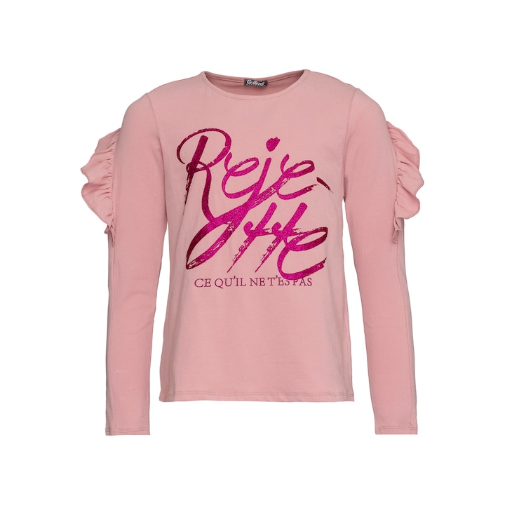 Розова тениска с дълъг ръкав Gulliver за момичета, Розово