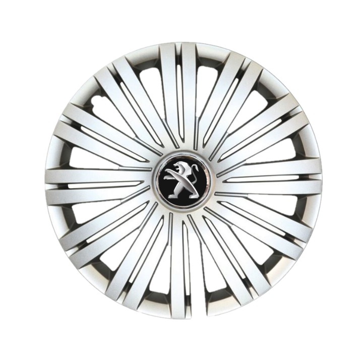 Комплект от 4 капачки за джанти Creative Rey R14, подходящи за 14 цолови джанти, за Peugeot, модел 200