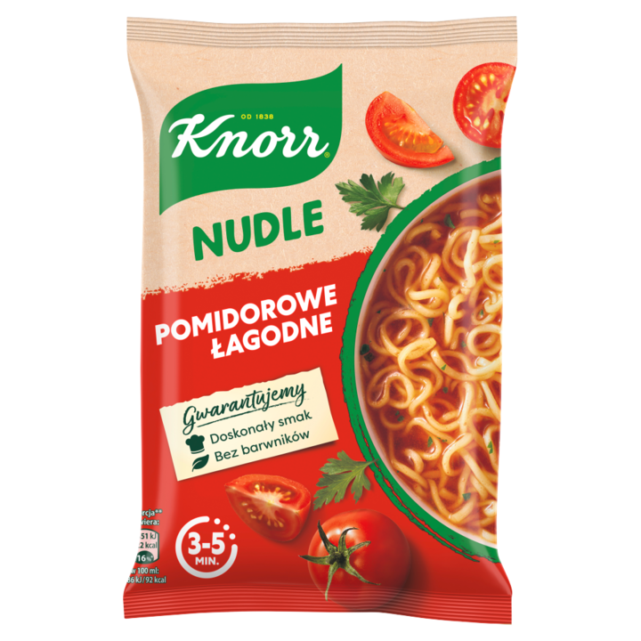 Noodles cu sos de rosii, Knorr, 65 G