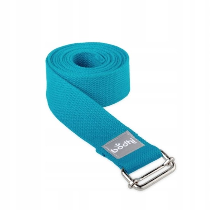 Curea de yoga din bumbac, Bodhi Yoga, 2.5m, azur
