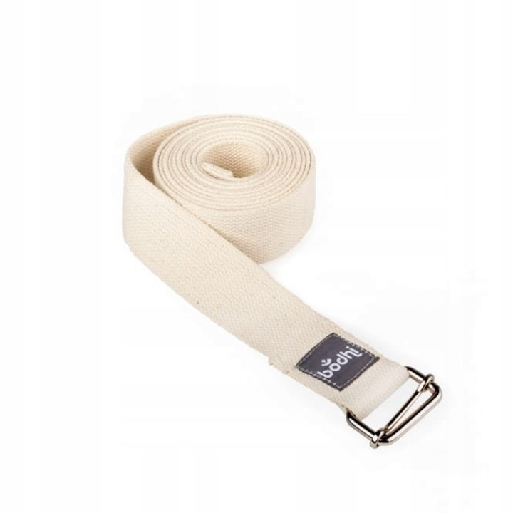 Curea de yoga din bumbac, Bodhi Yoga, 2.5m, ecru