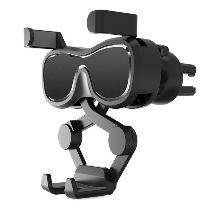 Suport Auto Anti Gravity pentru dispozitive mobile, Prindere in Grila de Ventilatie, Negru-Rosu