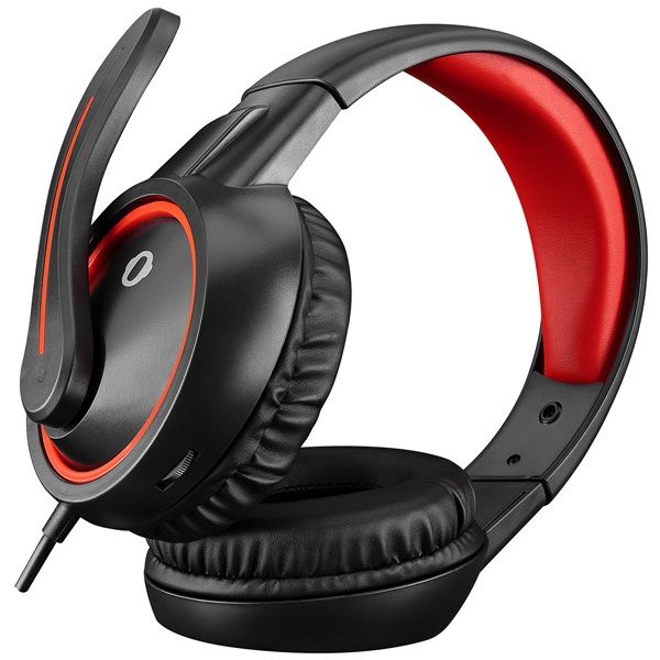 Casti cu fir SN-GX1 Ergo, Snopy, Cu microfon, Rosu/Negru