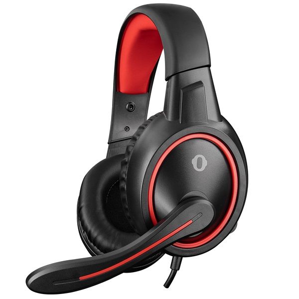 Casti cu fir SN-GX1 Ergo, Snopy, Cu microfon, Rosu/Negru