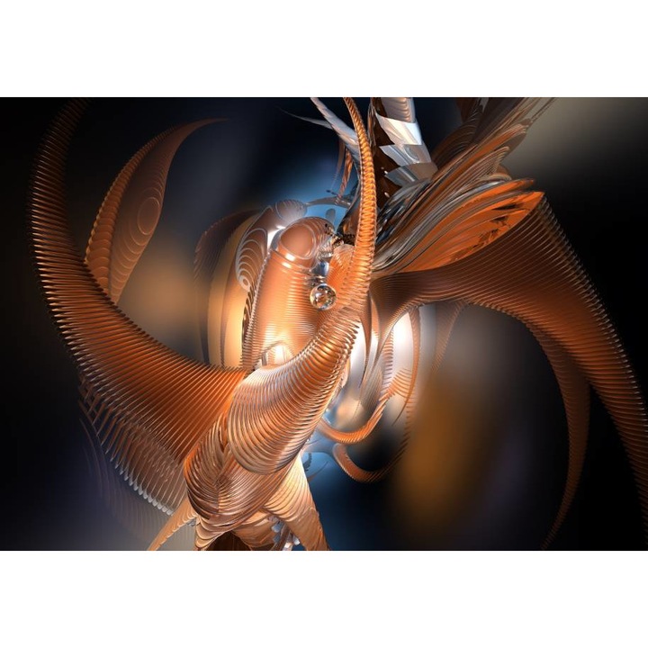 Tablou Canvas, Forme Abstracte Portocalii - 40 x 30 cm