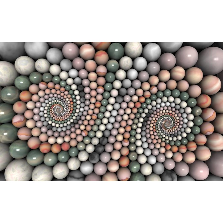 Vászonfestmény, 3D-s optikai csalódás márványokkal - 60 x 40 cm