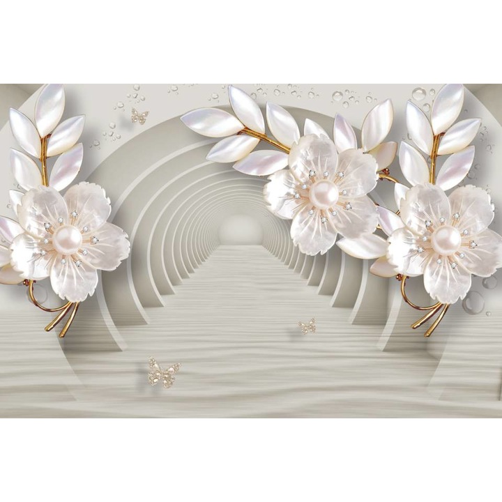 Tablou Canvas, Holul Si Florile Albe - 40 x 30 cm