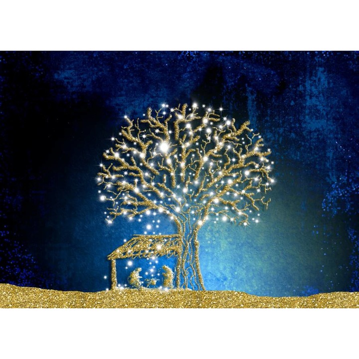 Fototapet PVC, Cuplul Si Copacul Auriu, 120x200 cm