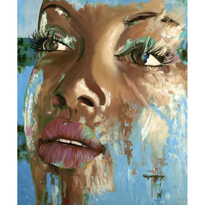 Fototapet PVC, Femeia In Pictura Abstracta, 120x200 cm