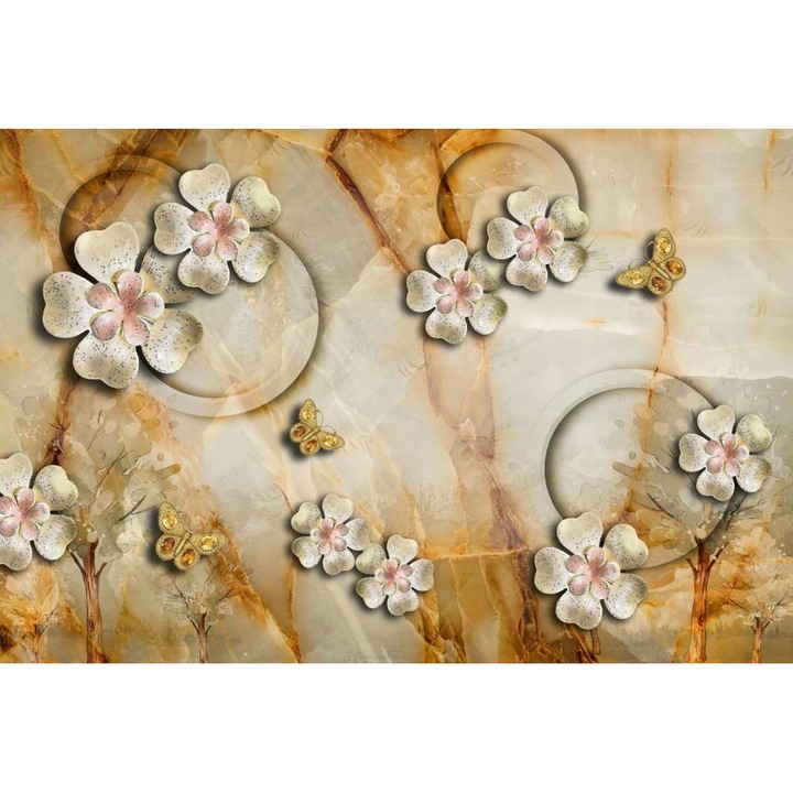 Tablou Canvas, Flori Albe Vintage - 40 x 30 cm