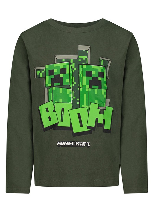 Блуза с дълъг ръкав MINECRAFT Creepers BOOM, Зелен