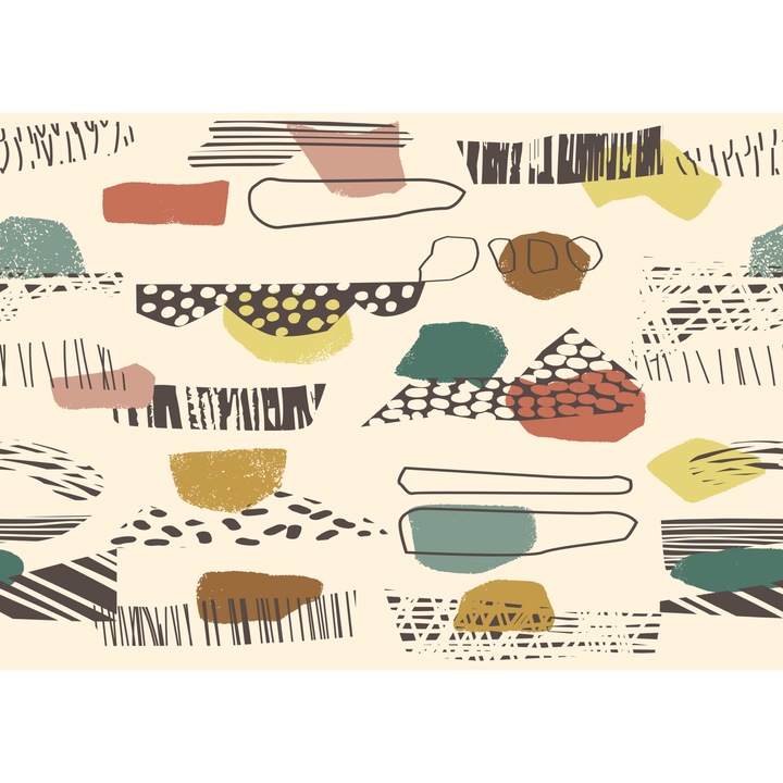 Fototapet fara imbinari H 250 cm x L 400 cm Abstractie Geometrica