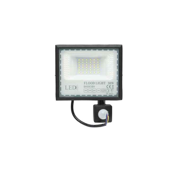 Proiector LED 30W, 220V, 6500K, IP65 cu senzor de miscare Breckner Germany