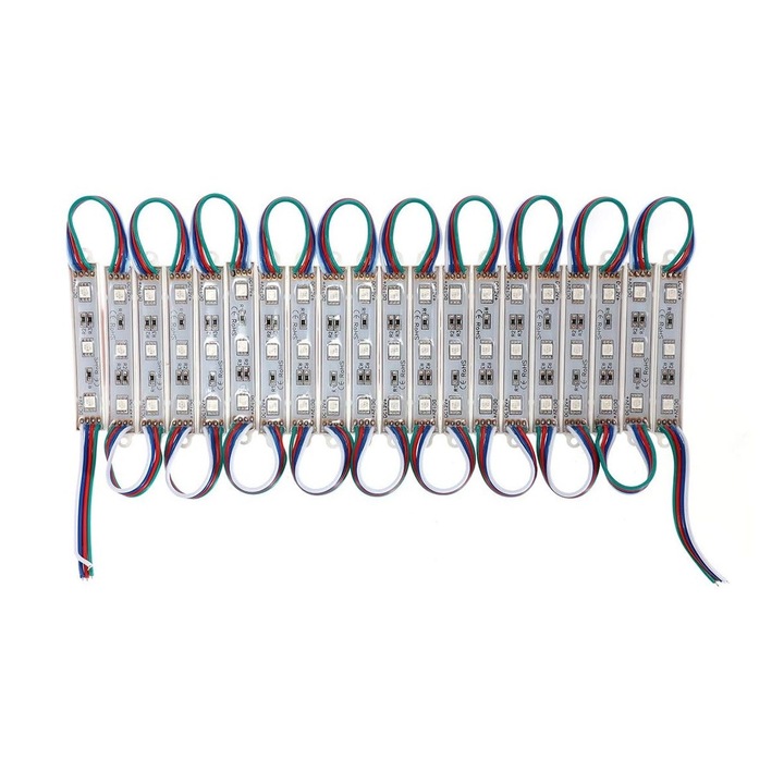 Set 20x Modul 3 Led SMD RGB MRG M912, SMD 5050, 12v, Multicolor