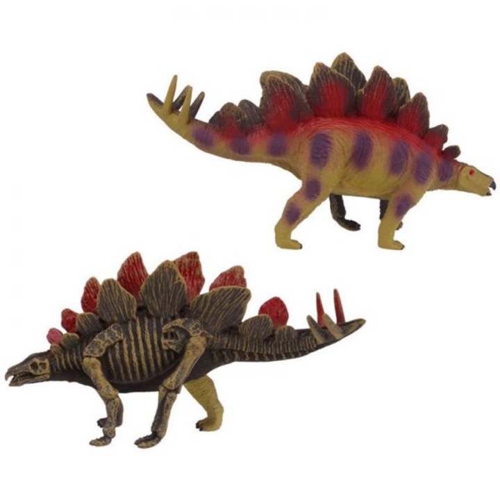 Stegosaurus figura 2 az 1-ben dinoszaurusz és kövület, 9,5 x 19 cm