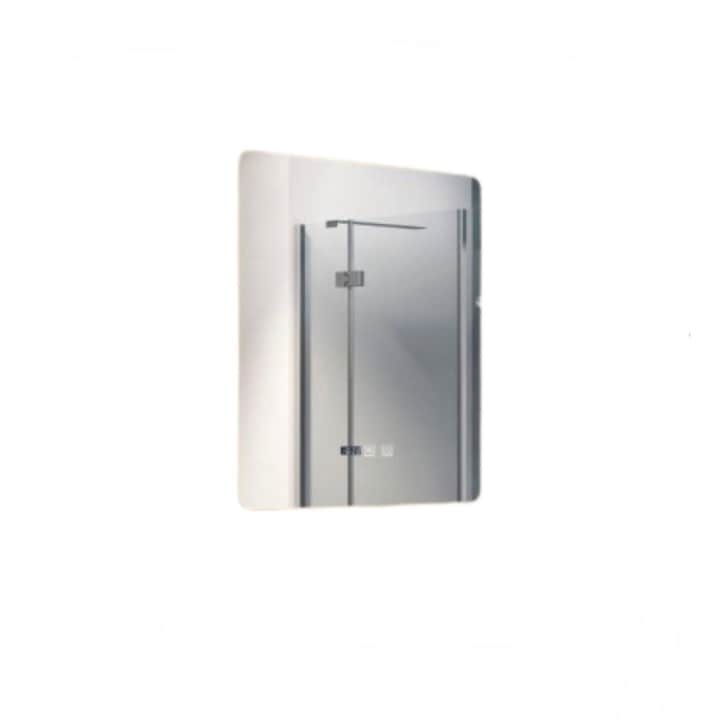 Oglinda de Baie cu functie Led si Dezaburire, DNU, 60X80 cm, Include Senzor Touch, Lumina Rece, Calda si Neutra