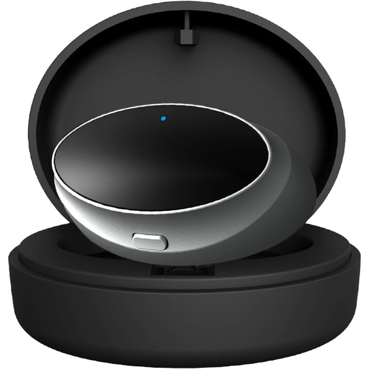 Dispozitiv Inteligent Anti-Sforait Clavi, Portabil, Tehnologie EMS, Imbunatateste Calitatea Somnului, Detecteaza Sforaitul, Regleaza Ritmul Respiratiei, Amelioreaza Apneea, USB, Negru