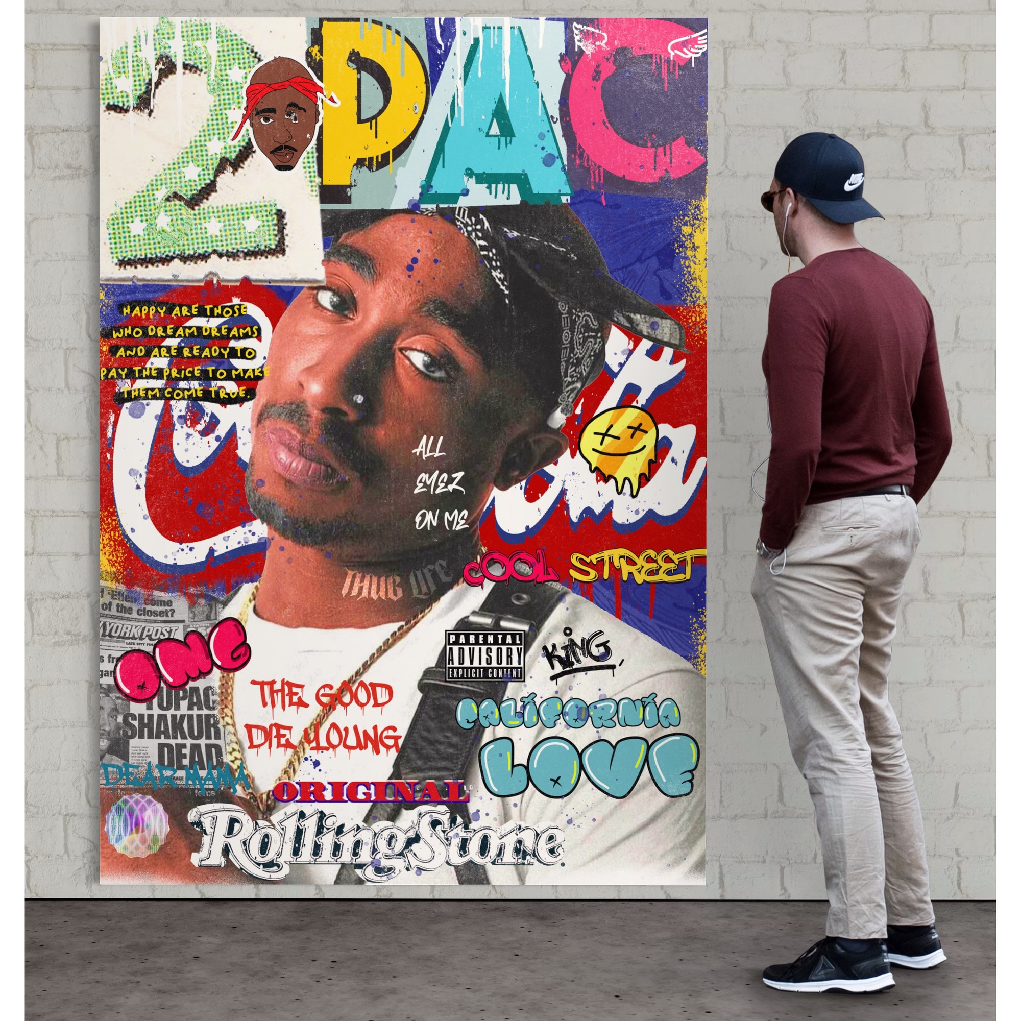 Hip-Hop 2Pac オリジナルパネル Hip-Hop 2Pac オリジナルパネル 2pac