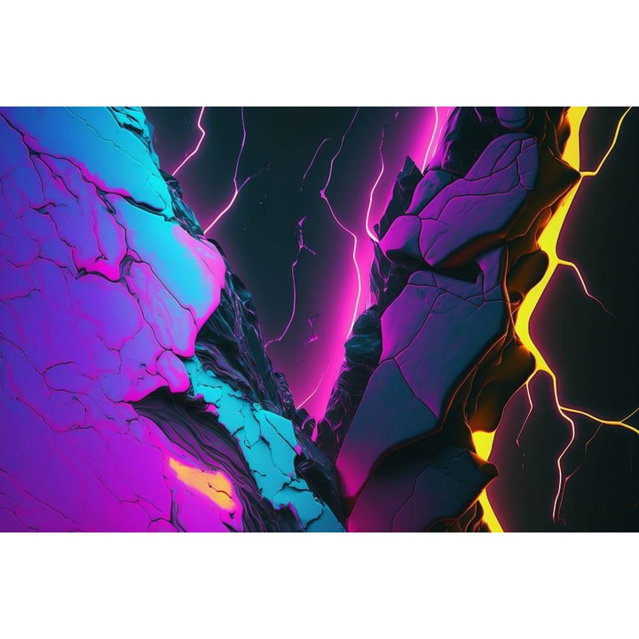 Fototapet PVC, Piatra Neon Colorata, 120x180 cm