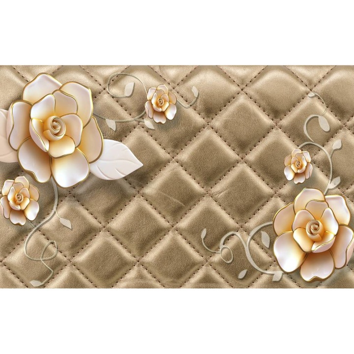 Tablou Canvas, Textura De Piele Si Trandafiri De Portelan - 40 x 30 cm