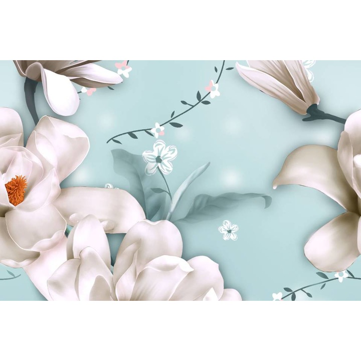 PVC tapéta, Fehér Virágok 7, 120x180 cm