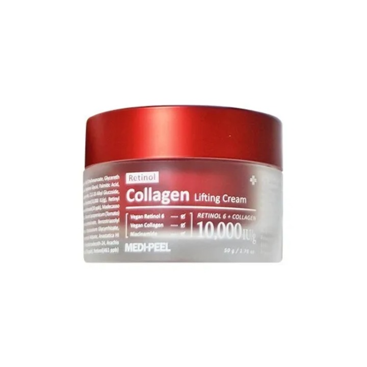 Crema vegana cu efect de lifting cu retinol, Medi-Peel, Retinol Collagen Lifting Cream, 50 ml