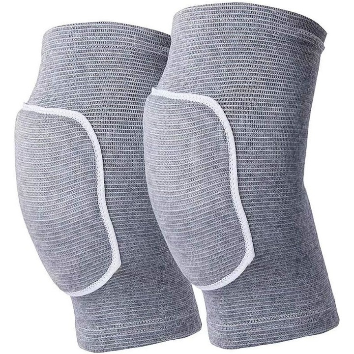 Genunchiere QttvbTna, anti-coliiziune, elastice, respirabile, gri