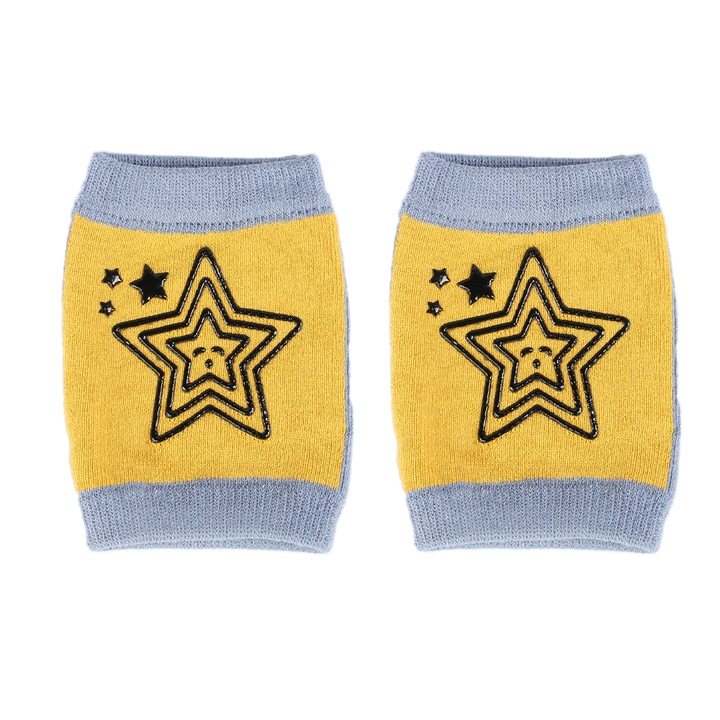 Комплект 2 бебешки наколенки, QttvbTna, неплъзгащи се, удобни, многоцветни