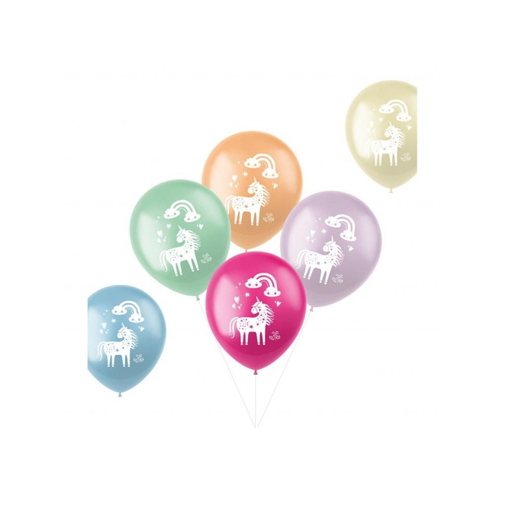 Folat 2186735 Unikornisok és szivárványok lufi, 6db