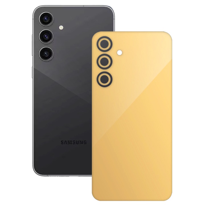 SILKASE bőrfólia, Samsung Galaxy S23 FE-hez, bézs, telefon hátvédő