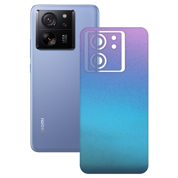 SILKASE bőrfólia, Xiaomi 13T-hez, matt türkiz, telefon hátvédő