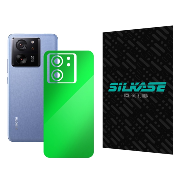 SILKASE bőrfólia, Xiaomi 13T-hez, világosszürke, telefon hátvédő