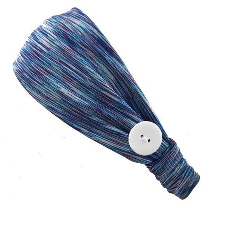 Bentite cu nasturi pentru masca, protectie urechi, elasticitate, antiderapante, albastre