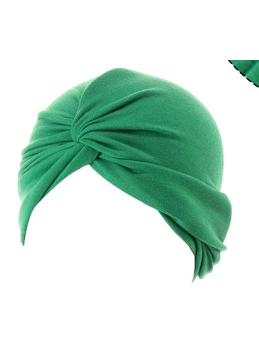 Тюрбан за коса, Cozevdnt, Полиестер, Тъмнозелен, 56-58 см