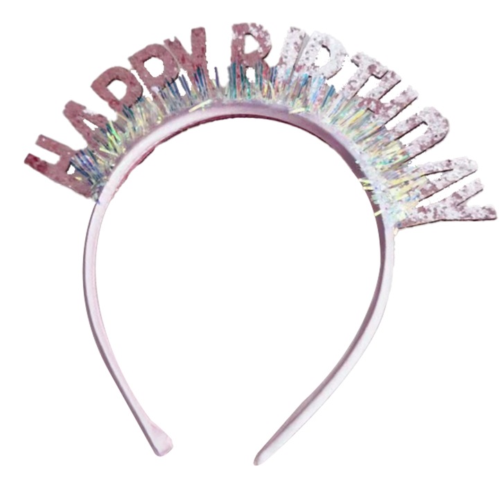 Coroana Tiara "Birthday Girl", Accesoriu Par Petrecere, Auriu, One Size