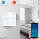 Intrerupator inteligent cu touch, Wi-Fi, fara Nul, Control vocal, Smart Life / Tuya APP, 2 Canale, Alb, easyCTRL®