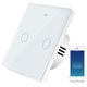 Intrerupator inteligent cu touch, Wi-Fi, fara Nul, Control vocal, Smart Life / Tuya APP, 2 Canale, Alb, easyCTRL®