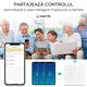 Intrerupator inteligent cu touch, Wi-Fi, fara Nul, Control vocal, Smart Life / Tuya APP, 2 Canale, Alb, easyCTRL®