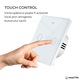 Intrerupator inteligent cu touch, Wi-Fi, fara Nul, Control vocal, Smart Life / Tuya APP, 2 Canale, Alb, easyCTRL®