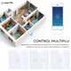 Intrerupator inteligent cu touch, Wi-Fi, fara Nul, Control vocal, Smart Life / Tuya APP, 2 Canale, Alb, easyCTRL®