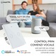 Intrerupator inteligent cu touch, Wi-Fi, fara Nul, Control vocal, Smart Life / Tuya APP, 2 Canale, Alb, easyCTRL®