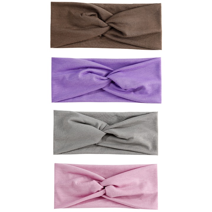 Bandana turban elastica, lucru manual, auriu solid, nylon