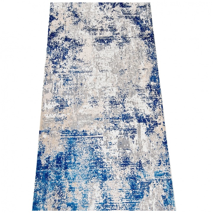 Килим, Truva 00054, 100 x 100, Дебелина 5 mm, Син