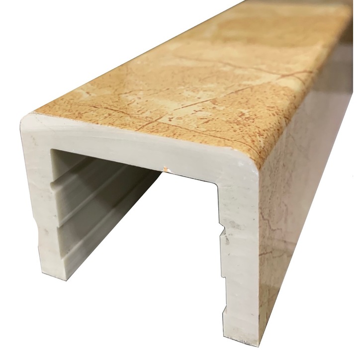 Prag compozit pentru cabina de dus, (1500x60x50mm), galben