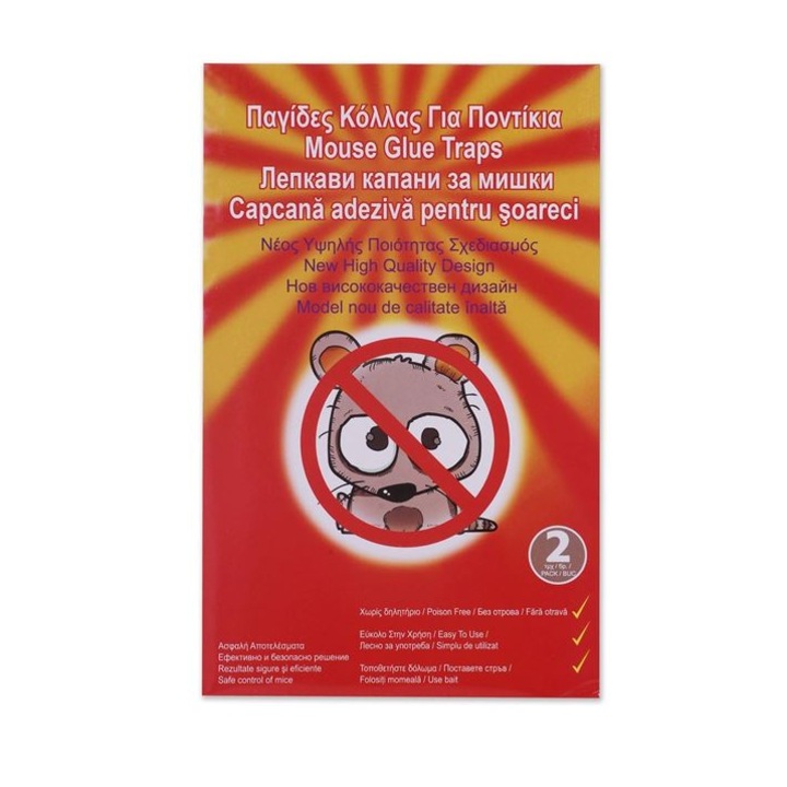 Egérfogó ragasztóval, méregmentes, sátor alakú, 2 db-os készlet